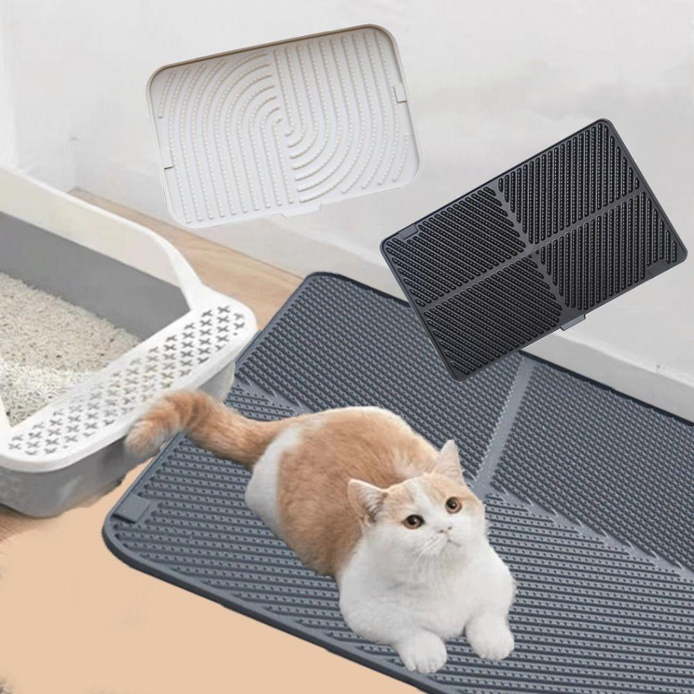 Silicone Cat Scratch Pad Anti-Spread Pet Cleaning Mat Pet Supplies Cat Litter Pad  Pets