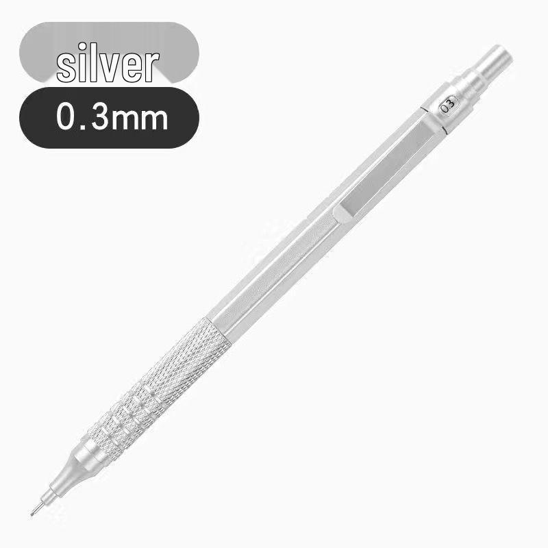 Professional Metal Mechanical Pencil, 0.5/0.7mm, Low Center Gravity, Weighted Feel, Continuous Lead Feed for Drawing & Painting.