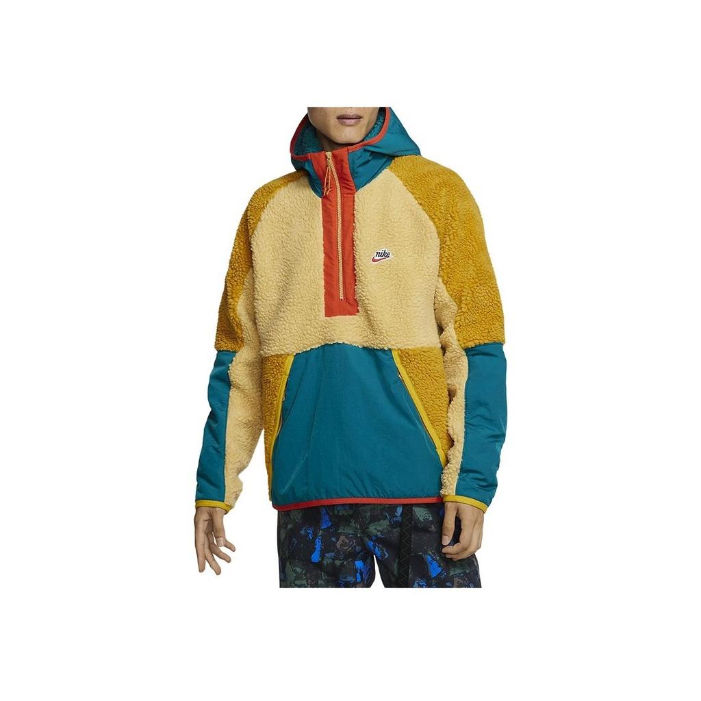 Nike Sportovní mikina s kapucí Sherpa na zip 1/2 s patchworkovým designem Pánská mikina Vícebarevná BV3766-723