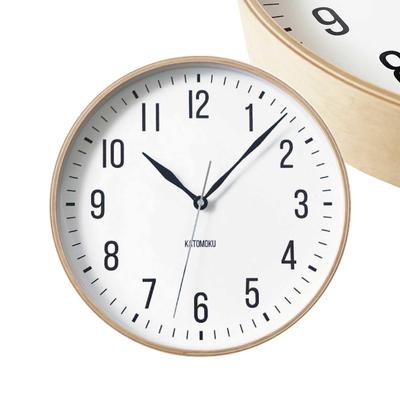 KATOMOKU Plywood Clock 19, Natural, km-111NA, Wall Clock with Continuous Second Hand, 30.4cm Diameter (quartz Clock)