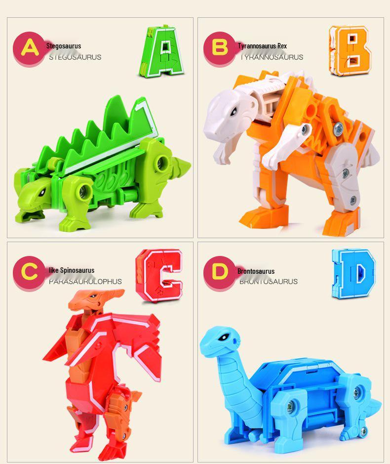 Dinosaur Robot Transformation Toy Set for 6-Year-Olds