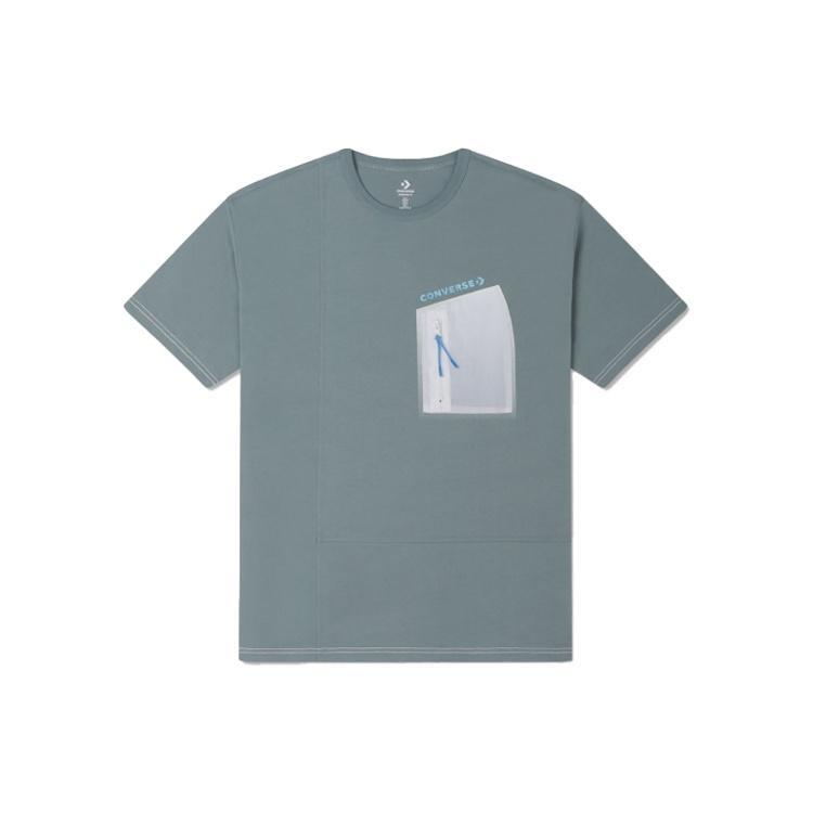 Converse Zip Pocket T-shirt Asia Sizing Ash Green Unisex 10025872-A03 M