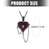 Heart Crosses Featuring Feather Wing Gothic Pendant Necklace Representing Love Freedom for Dark Culture Devotees