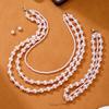 Multi-layer Shijia Pearl Temperament Versatile Elegant Necklace Bracelet Stud Earrings Three-piece Set