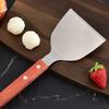 Grill Scraper and Spatula Combined Tool with Stainless Steel Blade and Solid Wood Handle for Multi Task Cooking