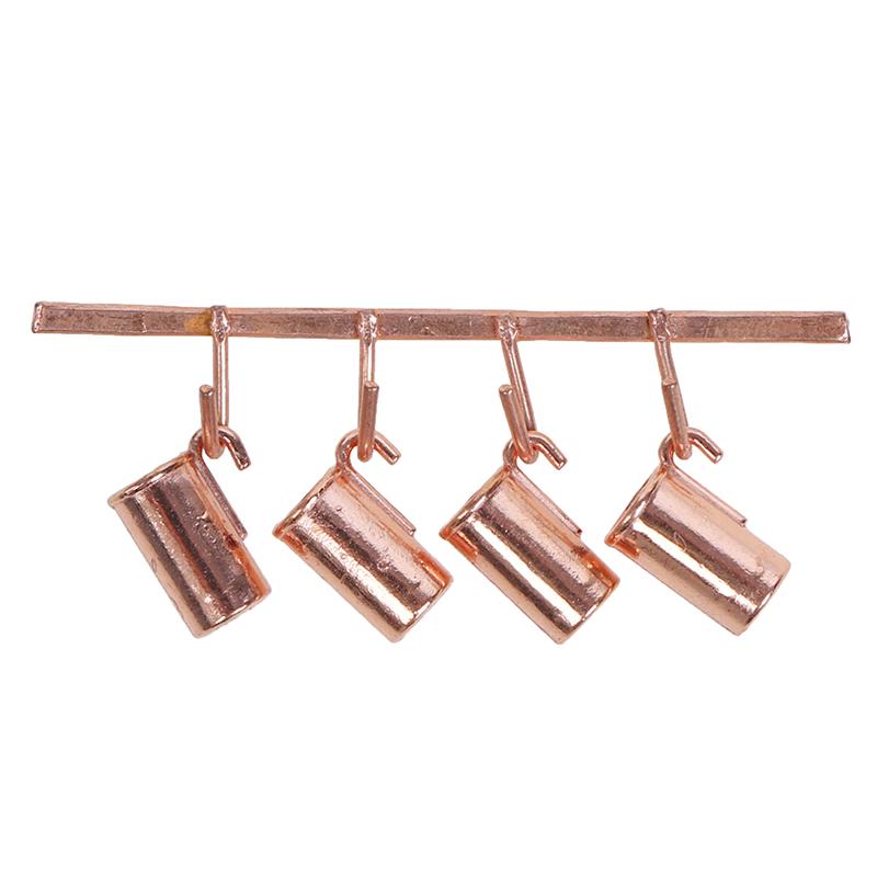 Hot1/12 Dollhouse Miniature Accessories Mini Kettle Teapot Cups Simulation Furniture Tea Pot Kitchen Model Playthings designed for Doll House