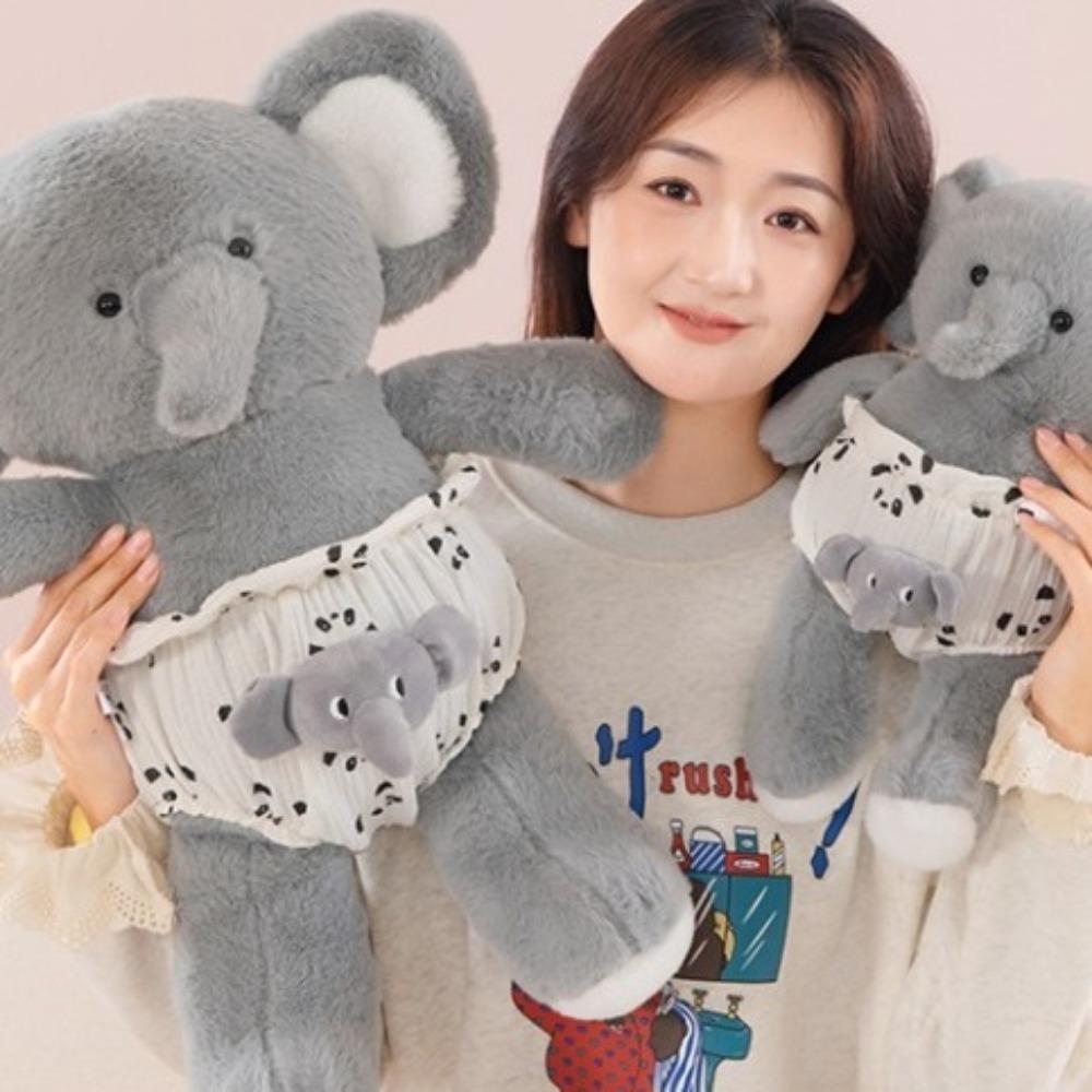 Creative Cartoon Elephant Plushie Cute Animal Stuffed Toys Run Elephant Plush Doll  Boys and Girls