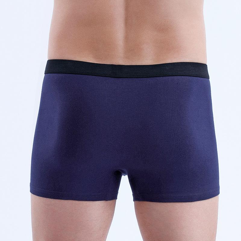 Men's 3D Printed Mid-Waist Cotton Boxer Briefs with U-Convex Design