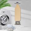 Space Saving Iron Board Wall Mount Dual Hooks Iron Board Holder  Laundry Room Storage