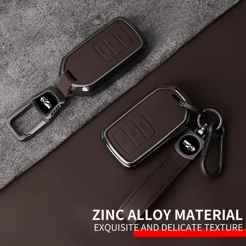 Metal Leather Car Key Case Cover For Honda Accord CRV CR-V URV UR-V Vezel City Civic Jazz BRV BR-V HRV HR-V Keychain Accessories