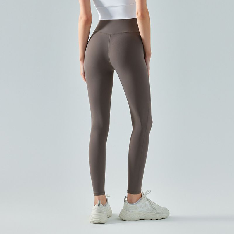 Export Double-Sided Sanding Yoga Pants No T Line Nude Feel Hip Lifting Waist Outdoor Running Sports Slim Fit Fitness Pants Outwear