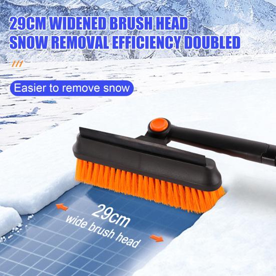 Snow Shovel Ice Scraper 5 in 1 Multi-Functional Snow Brush with Retractable Handle Ergonomic Non-Slip Grip Vehicles Snow Removal Tool