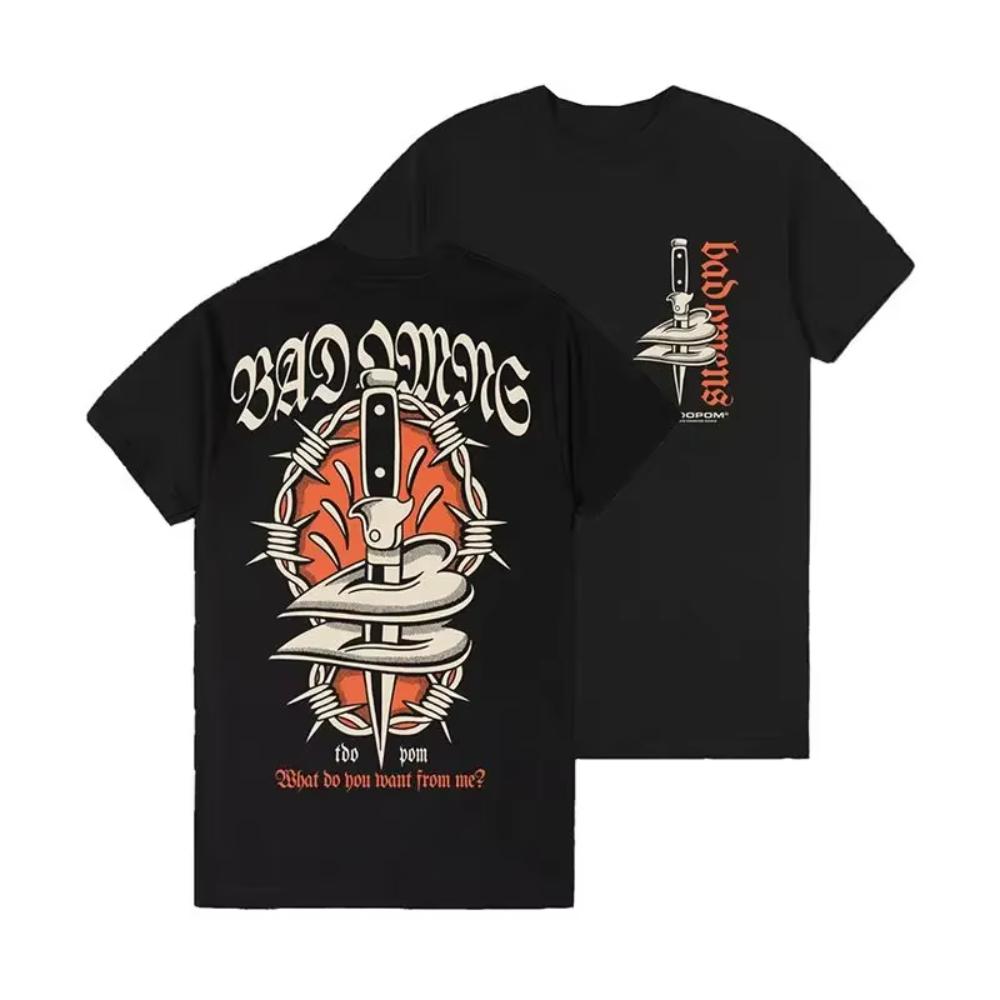 2026 Summer Unisex Gothic Sacred Heart Thorn Graphic Tee Cotton Streetwear Casual Short Sleeve Alternative Top for Men Women