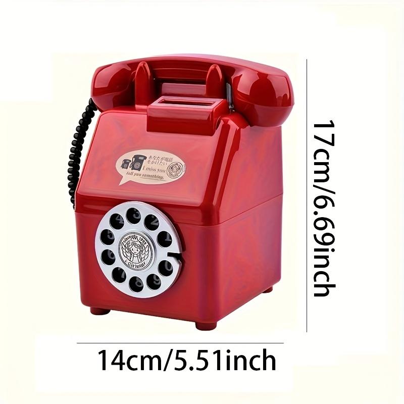 Large Capacity Retro Telephone Penny Bank | Creative Retro Plastic Production, Desktop Decoration Gift | Suitable for Festivals and Birthday Gifts