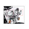 1/2Pcs 2 4' Chrome Motorcycle Front Headlight Fog Light Lamp Motorcycle Motorbike Retro Visor LED Passing Fog Auxiliary Light