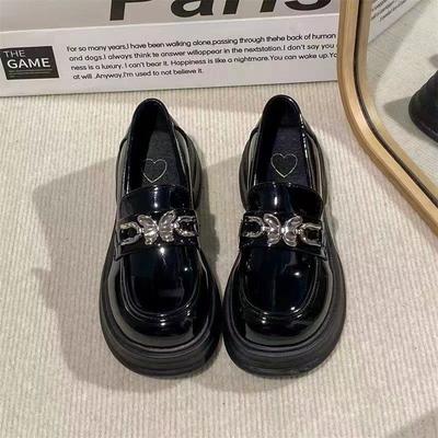 Britský styl malé kožené boty dámské jednoboty léto nové platformové všestranné boty Mary Jane ins