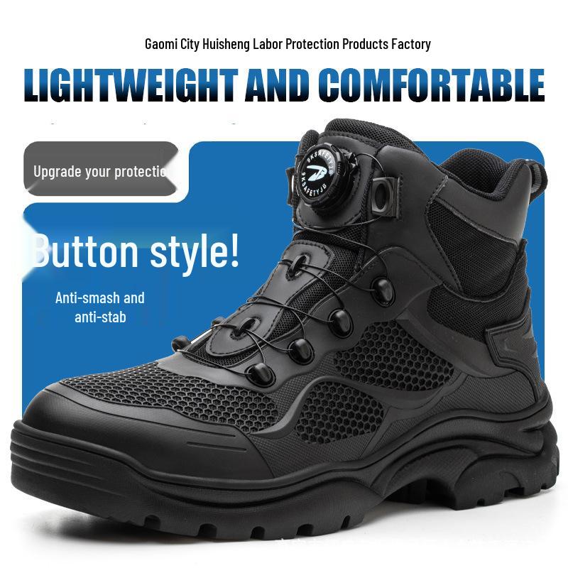 

Рабочие ботинки SHEIN с высоким берцем и защитой от ударов: Легкий, Удобный, Складной, Защищенный от проколов. HS9195-Black;44