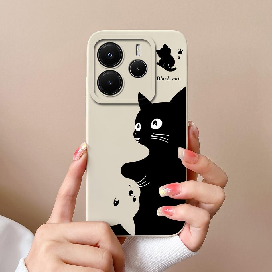 For Redmi Note 14 Pro Plus Case Cartoon High Quality Phone Cover For Xiaomi Redmi Note14 Pro+ Soft Liquid Silicone Back Covers
