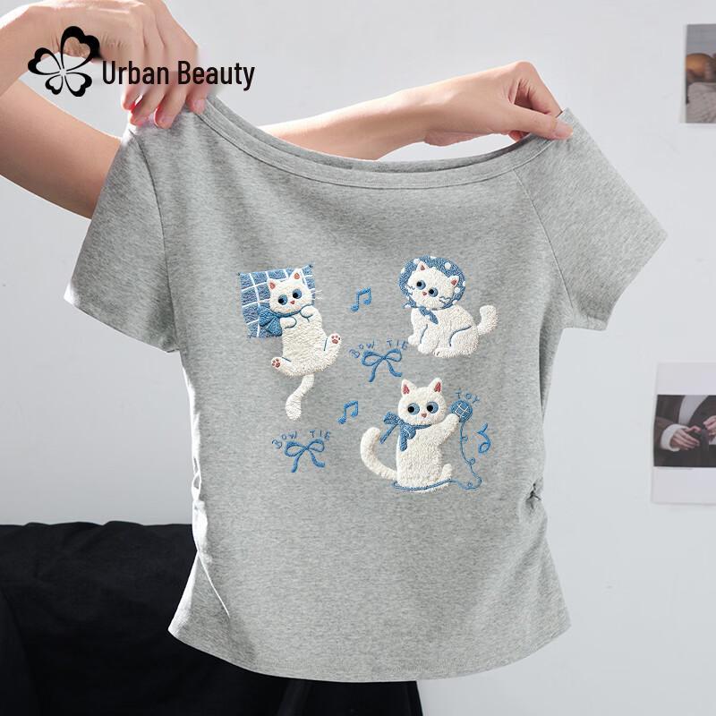 

Women s 2026 Pleated Off-Shoulder Slim-Fit T-Shirt XL