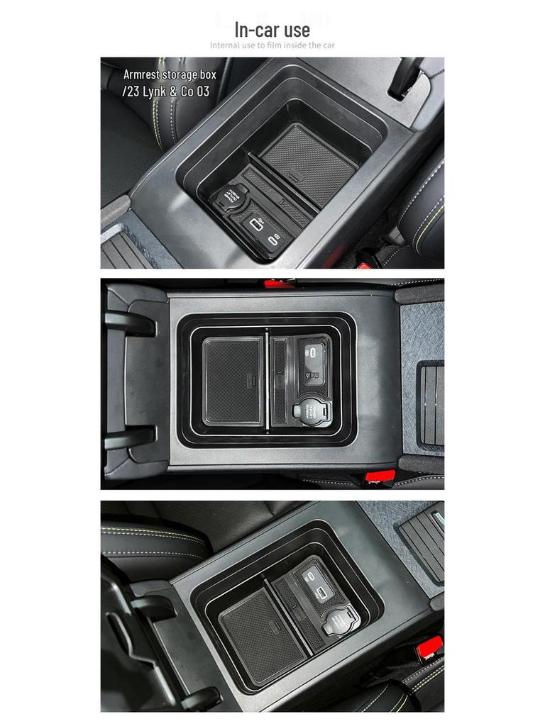 Lynk & Co 03 Center Console Armrest Storage Box (2023-2025) - Car Interior Modification Accessory