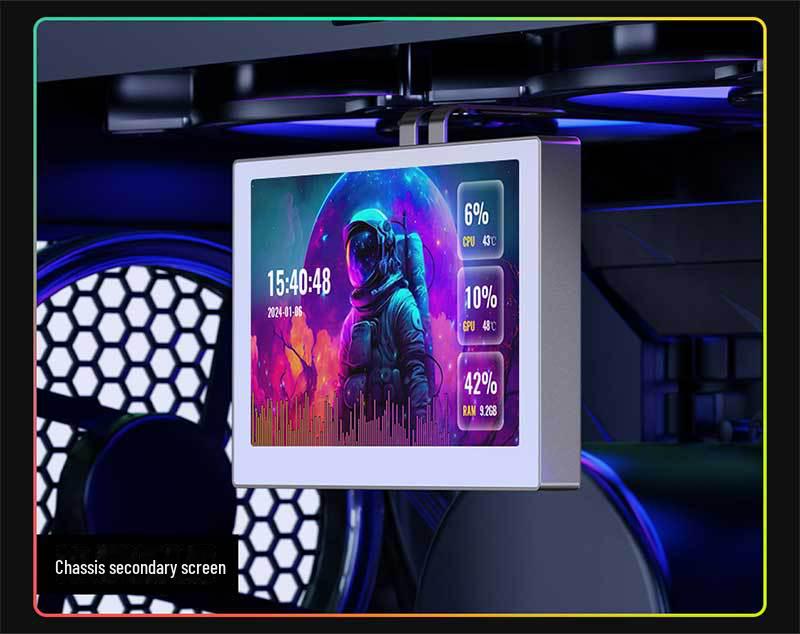 8-Zoll RGB LCD USB Unterbildschirm mit Tonaufnahme, 1280x800 Auflösung