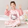 Kids Flannel Pajamas Set Boys Girls Warm Long Sleeve Top And Pants Sleepwear Winter Home Nightwear