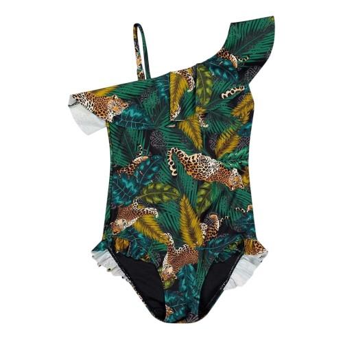 Biba Girls Asymmetrischer Einteiler mit Dschungelprint
