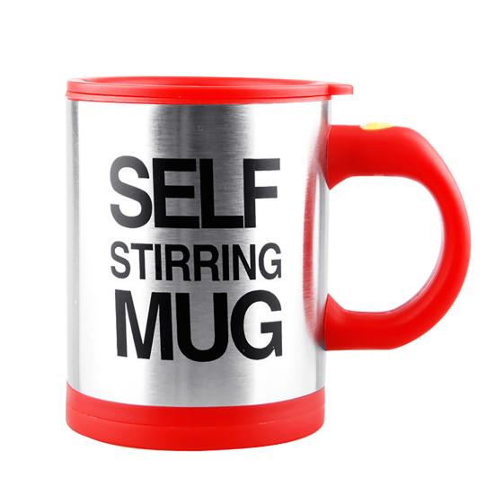 400 ml Kaffeetasse mit Knopf, multifunktional, Edelstahl, automatisches Rühren, Kaffeetasse, Café