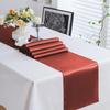 High-Density Satin Table Runner for Weddings & Banquets - Solid Color Polyester Table Decoration
