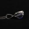 Tanzanite Cushion Pendant 925 Sterling Silver Rhodium Jewelry Gift for Her