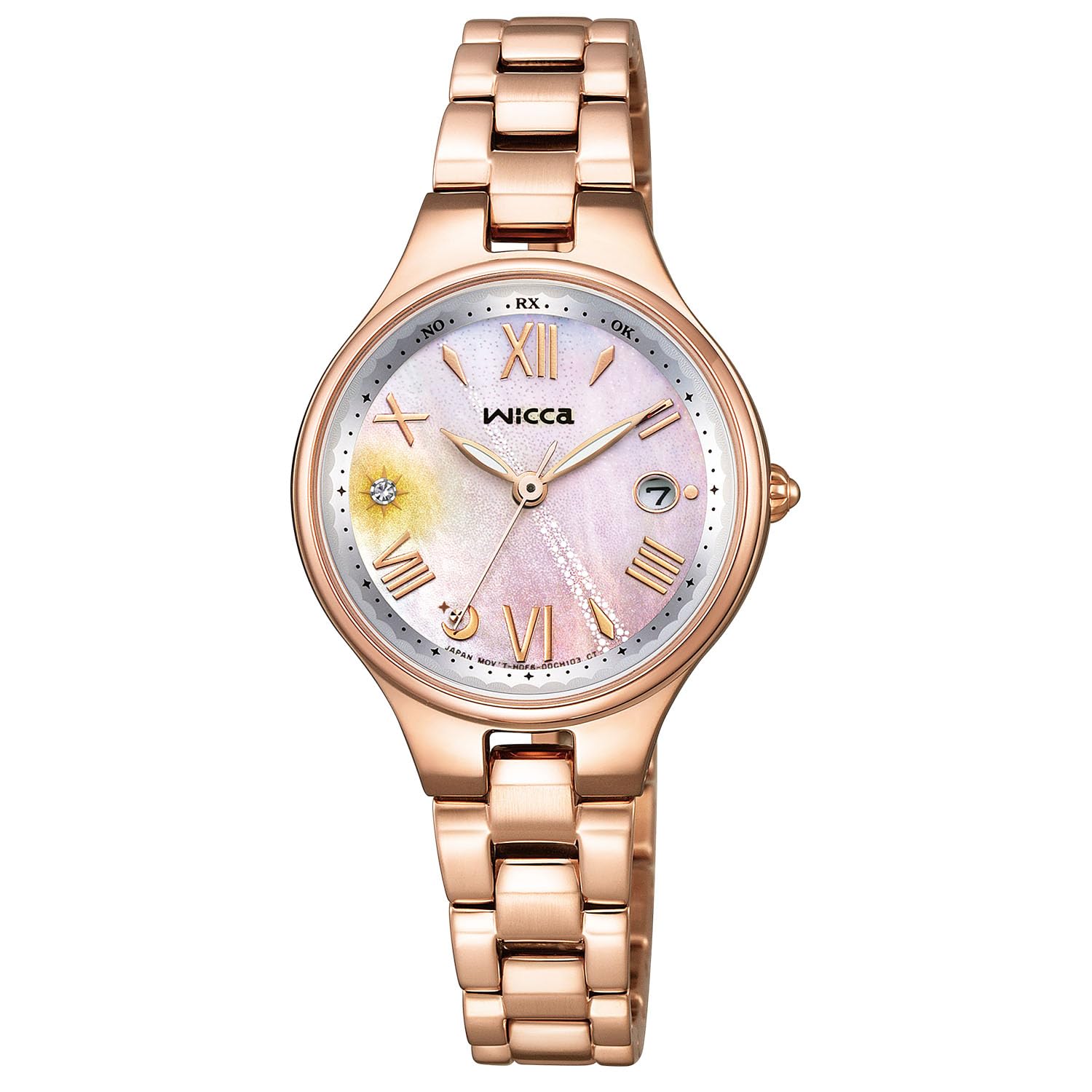 

Wicca Limited Edition Solar Tech Radio Controlled Watch Waterproof Pink Gold Pink [Citizen] KS1-864-93 Women s