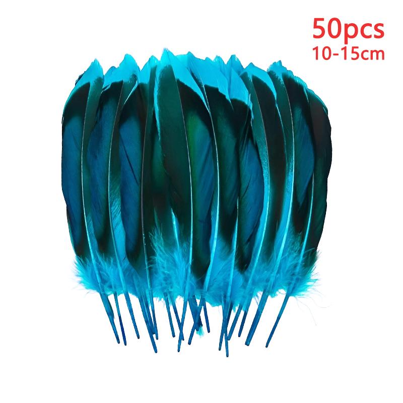 10-15Cm Goose Feathers Trim 50Pcs Long Decoration Plumas Big Small Black Mix Colored White Bulk For Crafts Hat Carnival Salon
