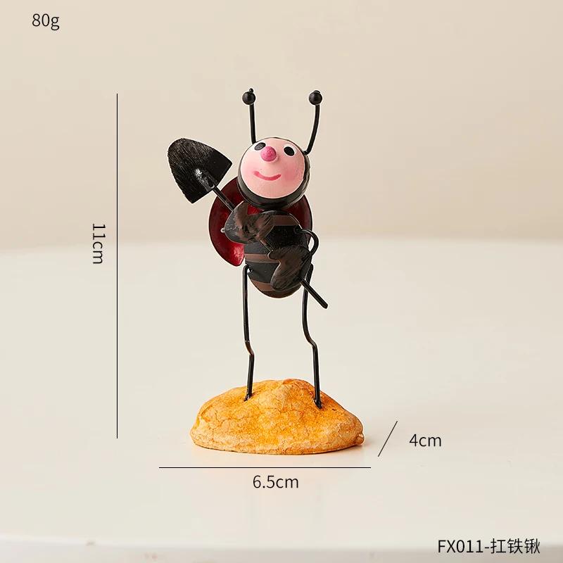Aesthetic Bottom of the Stone Wrought Iron Furnishing Ant Ornaments Animal Home LivingRoom Decoration Kid's Gifts