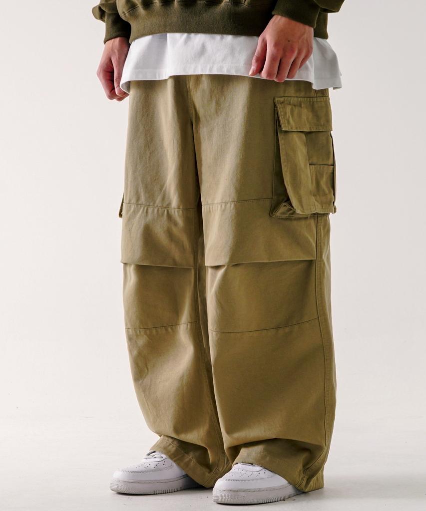 EZKATON Staff Cargo Pants Beige Kmlp6726