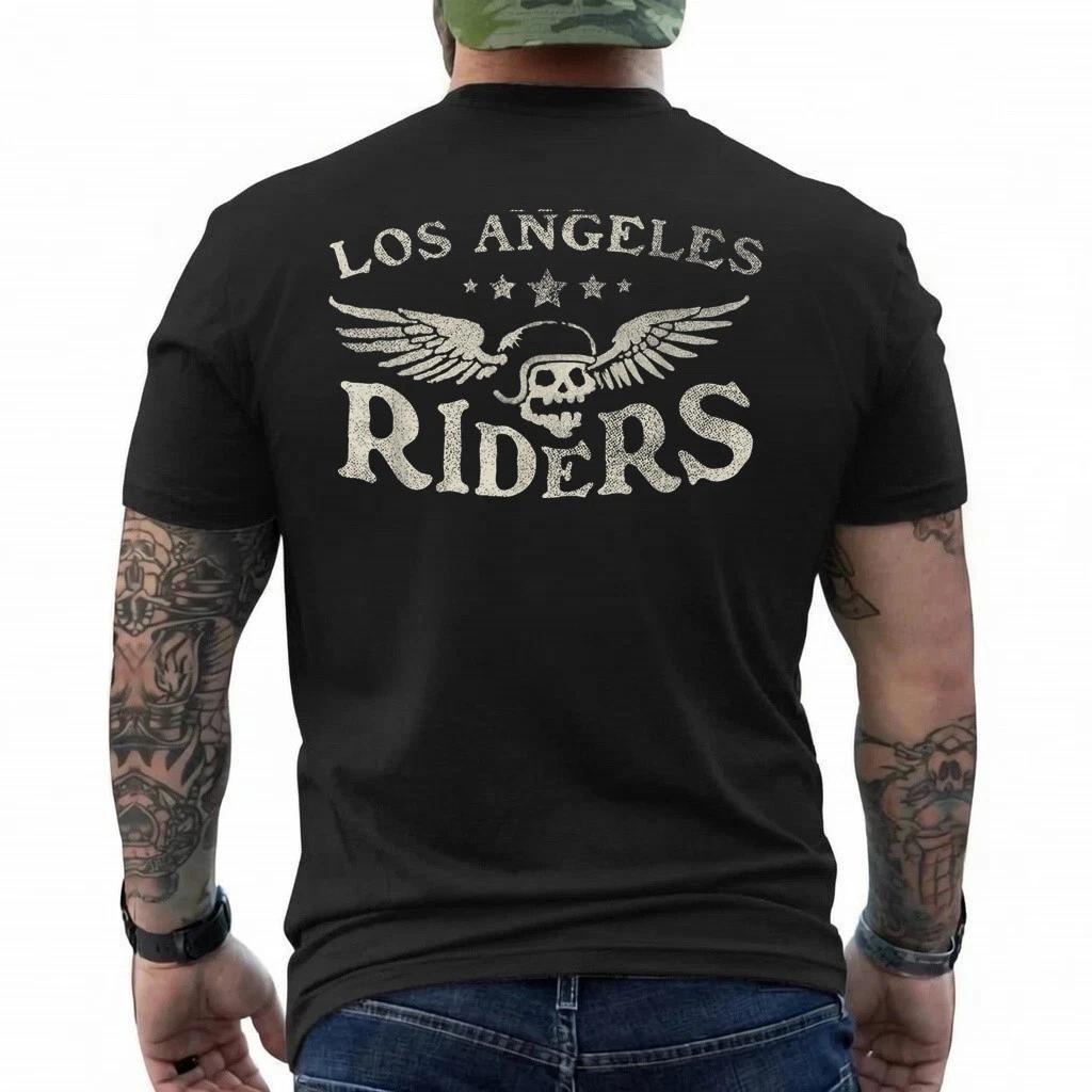Los Angeles Riders - Motorcycle Skull Wings T-Shirt 2XL