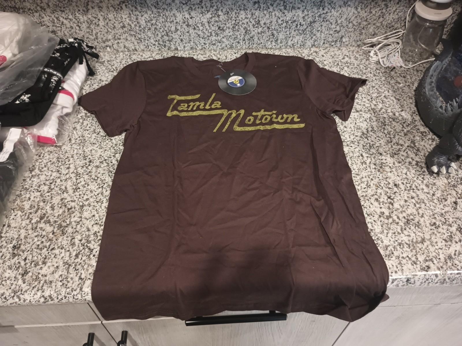 Tamla Records Retro Detroit Music Label Motown Mens Brown Graphic Shirt Sz XL XXXXL