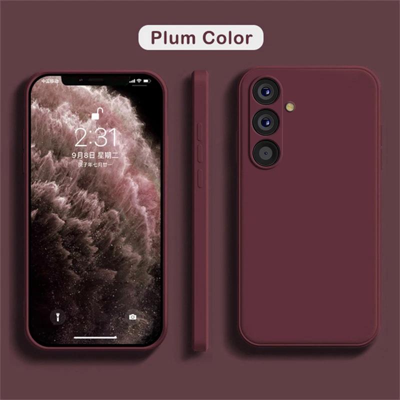 For Samsung A54 5G Case Liquid Silicone Camera Lens Protector Phone Cases For Samsung Galaxy A54 A55 A15 5G Soft Back Cover