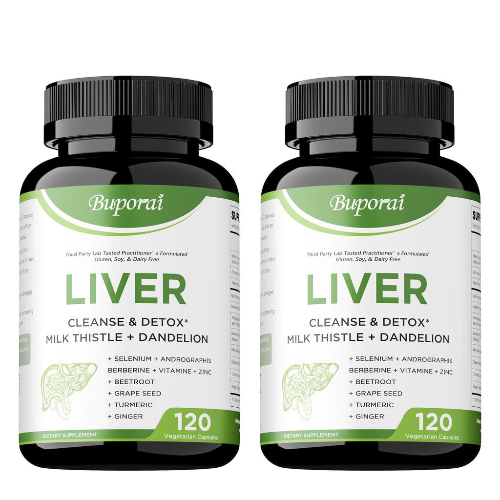 Milk Thistle and Dandelion Root Complex Capsules, Natural Plant Extracts, Aids Daily Metabolism, Dietary Supplement, Suitable for Adults.