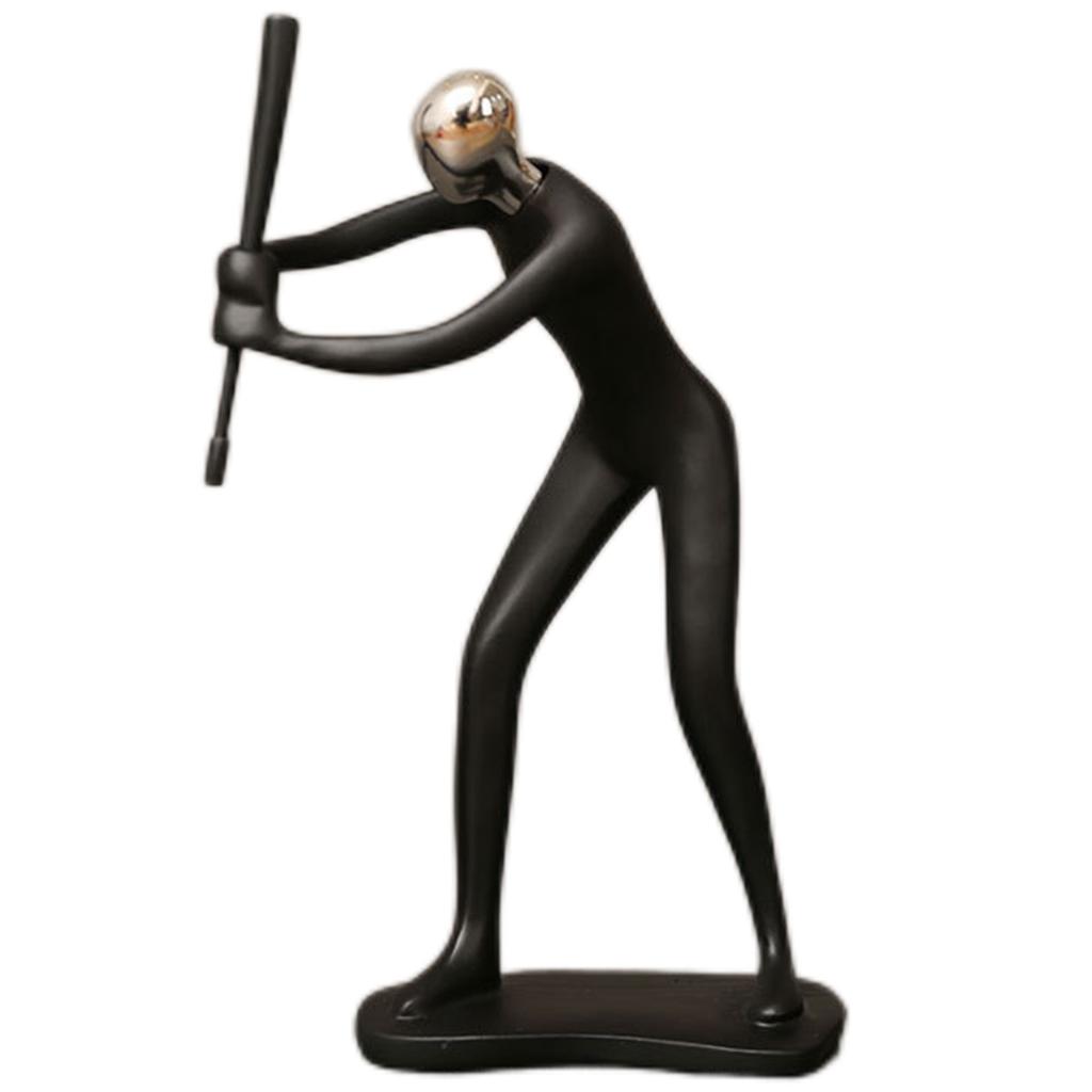 Modern Abstract Craft Resin Athlete Statue Sport Figure Figurine Elegant Sport Theme Sculpture Office Home Living Room Decor
