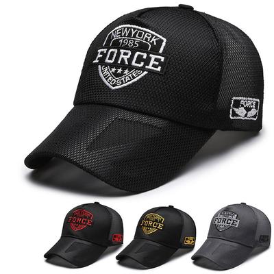 Summer Breathable Gauze Net Hat Men Women Letter Sunscreen Baseball Cap