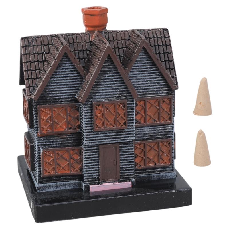 

Enchanting Witchs House Resins Incenses Burners Resins Halloween Burners Holder for Halloween Celebration 1