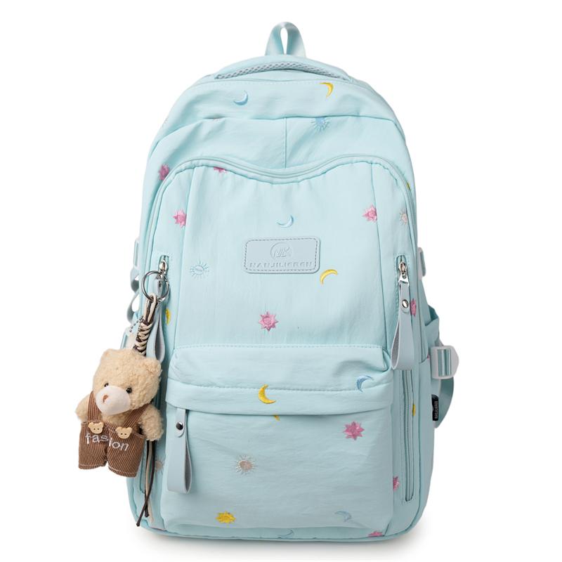 Zaino Stile College da Donna Zaino Ricamato Zaino Scolastico per Studenti