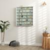 Six Shelf Display Cabinet, with Glass Doors - White