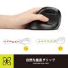 DELUX Ergonomic Mouse, Left-Handed, Wireless Vertical Mouse, Quiet, 4000 DPI, Left-Handed, Rechargeable, 2.4GBluetooth Dual Mode, Relieves Carpal