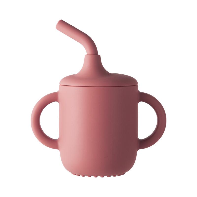 Silicone Straw Baby Cup with Printable Pattern, Food-Grade, Small Capacity