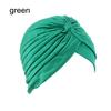 Solid Color Women Elastic Cotton Fold Turban Hat Soft Bonnet Muslim Hijab Ladies Head Wrap Warm Beanies Chemo Hat