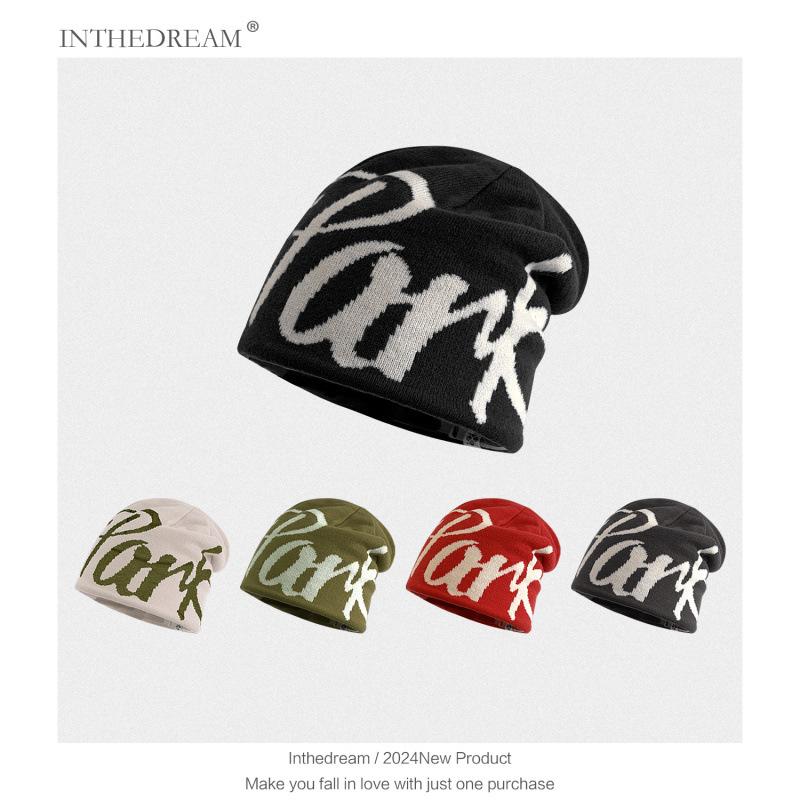 Autumn And Winter Warm Double-Layer American Wool Cold Hat Versatile Pullover Knitted Hat Outdoor Thickened Stack Hat