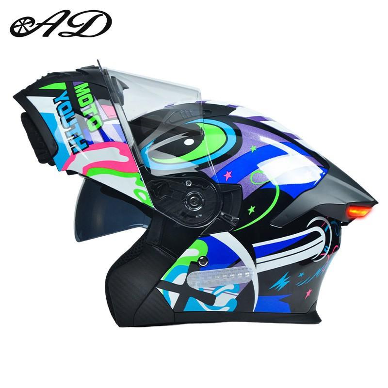 Taillight Motorcycle Helmet Universal-universalized Men Women All-season Riding Off-road