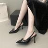 Fashion Sexy Women's High Heels Sandals Pointed Toe Summer Shoes 2026 Slingback New Dress Party Woman Stilettos Sandals
