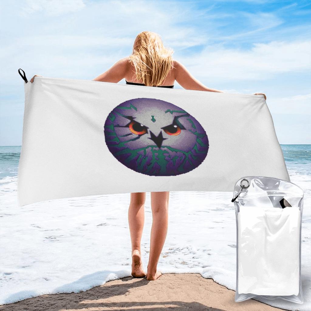 Amiga Psygnosis Owl Beach Towel Soft Microfiber Quick Dry Absorbent Quick Towels For Swimming